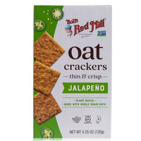 BOBS RED MILL OAT CRACKERS JALAPEÑO 120G 